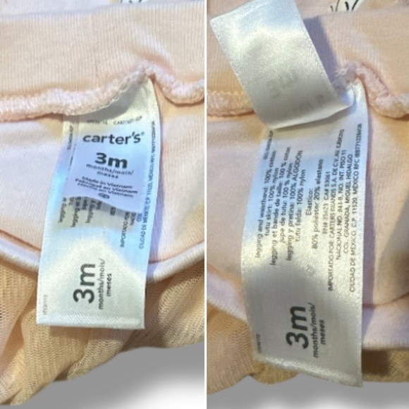 Pink Halloween Tutu Leggings Combo Carters Girls Size 3 Months Pumpkins Ghosts - Picture 9 of 9